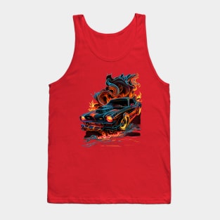 Dodge Charger Daytona - Burning Race Tank Top